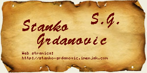 Stanko Grdanović vizit kartica